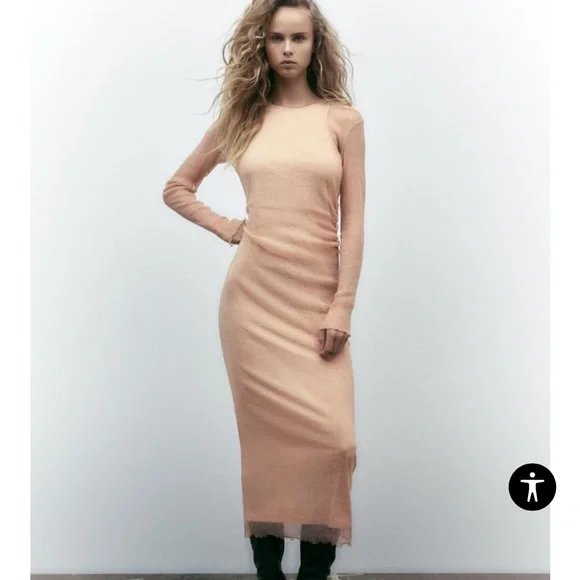 zara tulle dress brown ZARA Animal Print Tulle Dress  Change Things Up